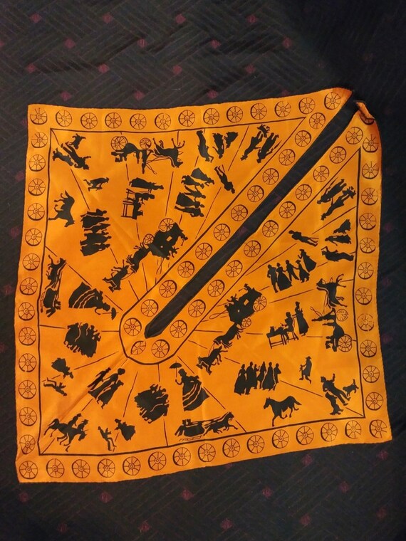 Vintage 1940s Silk Collar Scarf Dickey Top Hit Baa