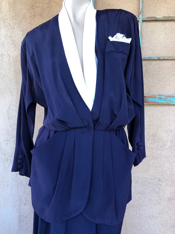 Vintage 1980s Womens Power Suit Boss Lady Style 2… - image 2