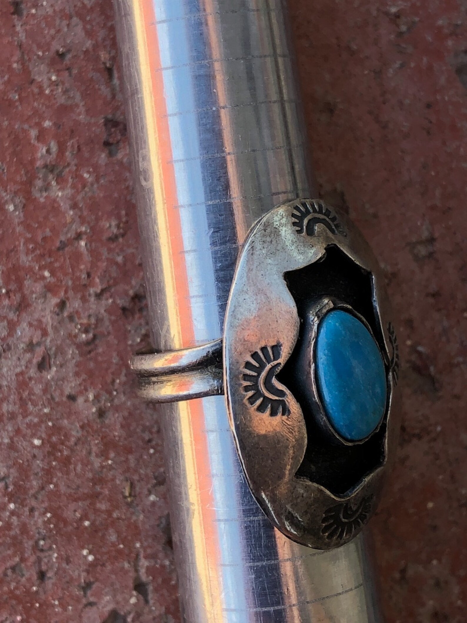Vintage 1970s Sterling Silver Shadow Box Ring Turquoise Navajo - Etsy