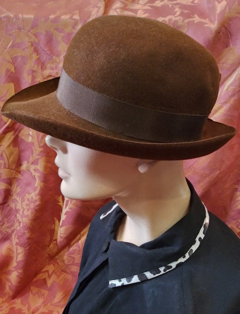 Vintage 1940s Brown Dobbs Hat Derby Fedora Sz 7 Etsy