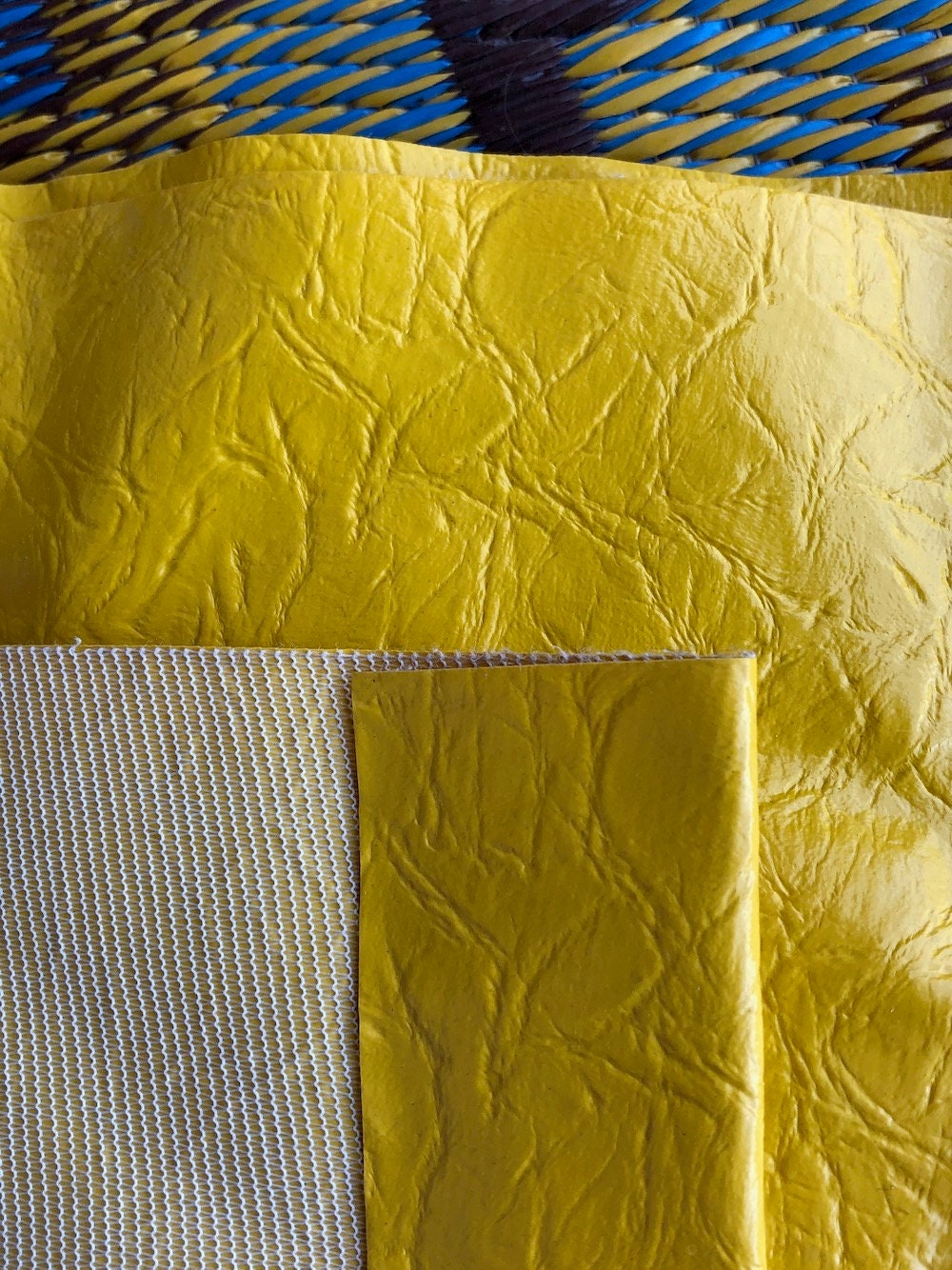 Vintage 1970s Vinyl Upholstery Fabric Taxi Yellow BY THE YD Etsy