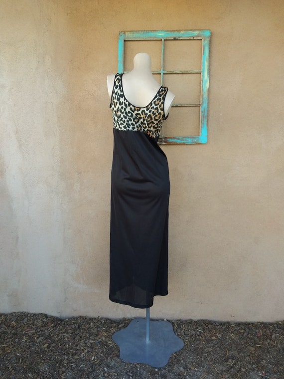 Vintage 1960s Leopard Print Nightgown Sz S M to B… - image 7
