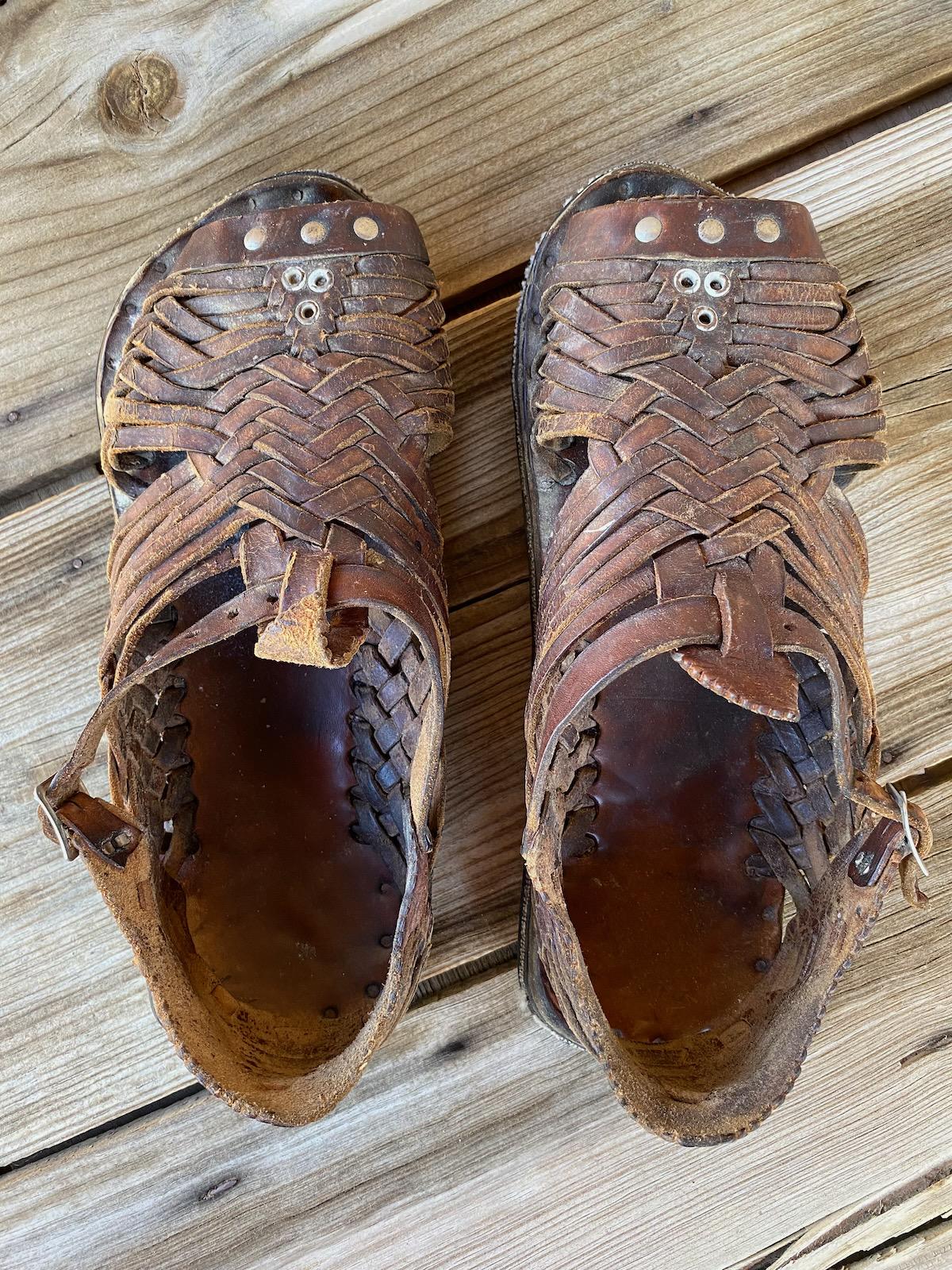 Vintage 1980s Brown Leather Sandals Huaraches Mens US11 - Etsy