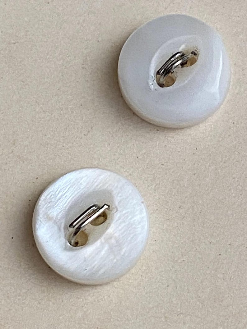 Vintage 1950s White Shell 2 Hole Buttons 1/4 Inch Set of 5 - Etsy
