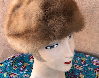 1950\'s Autumn Haze Mink Fur Hat s-l400.jpg main image 2