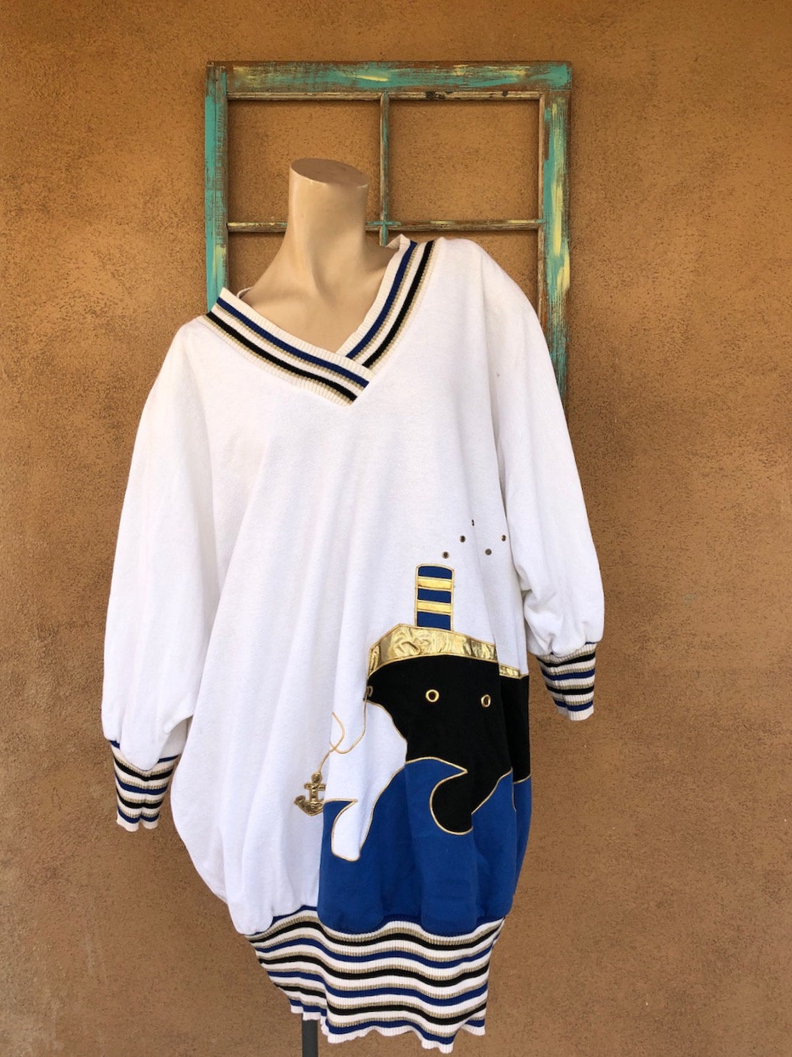 Vintage 1980s Nautical Themed Oversized T Shirt 80s Slouch - Etsy