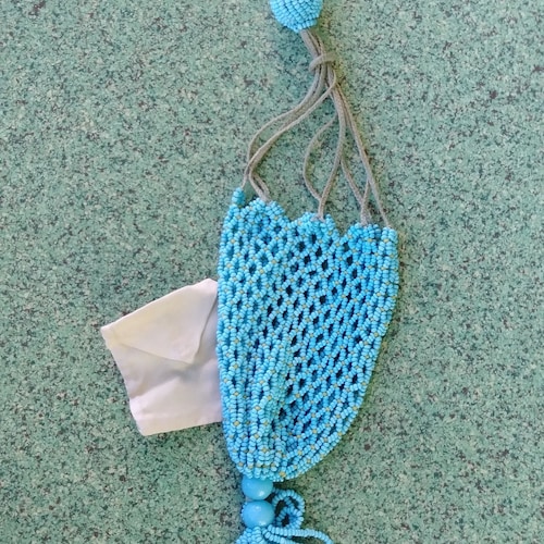 Vintage 1910s Drawstring Dance Purse Beaded shops Evening Bag