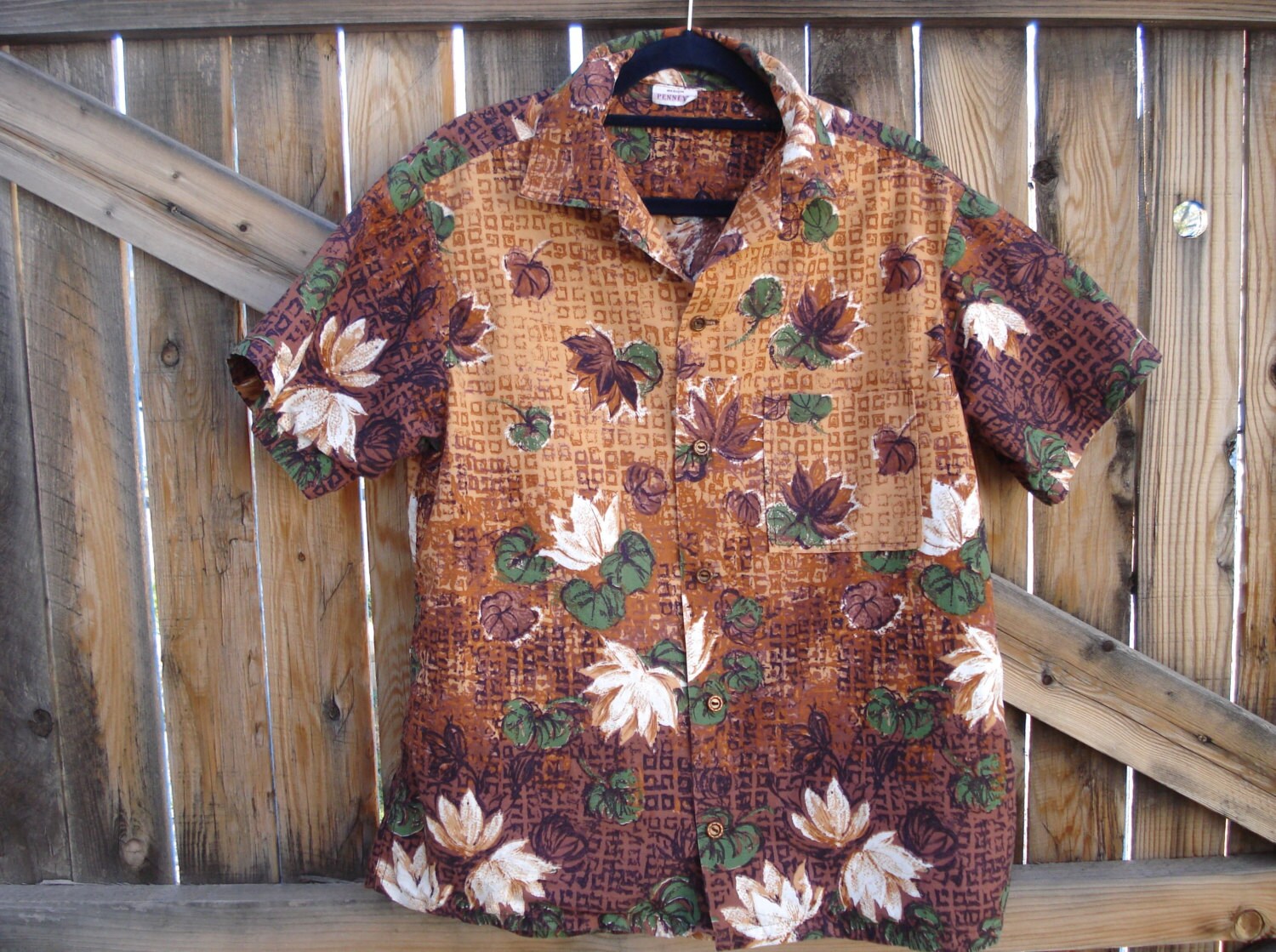 Vintage 1950s Hawaiian Shirt Rockabilly Tiki 50s Shirt Mens 40 | Etsy