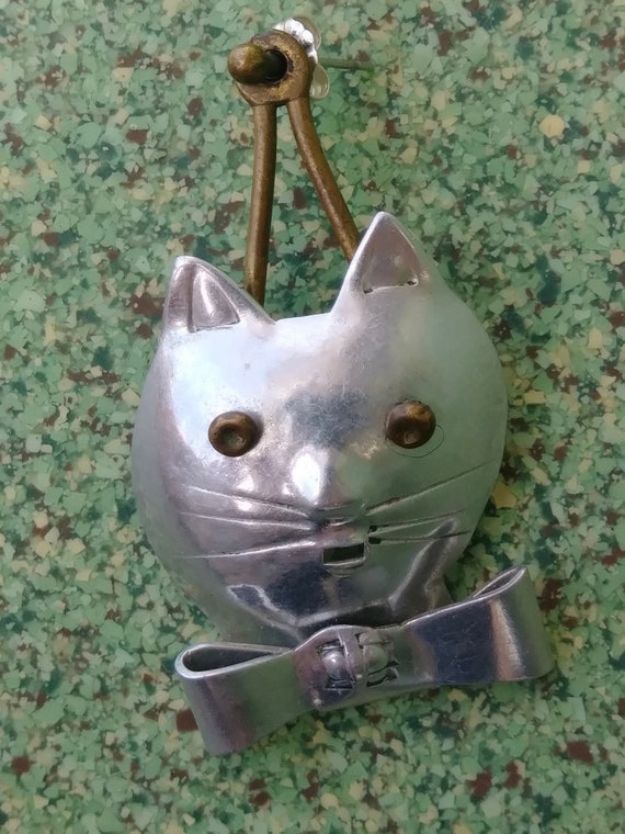 Vintage 1980s Cat Earrings Pierced 80s Statement J