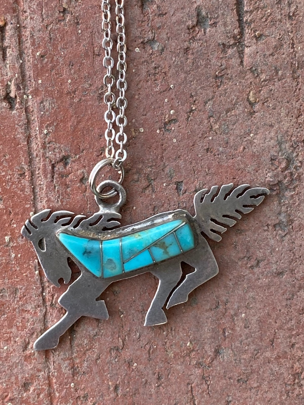 Zuni Horse Necklace - Etsy Canada