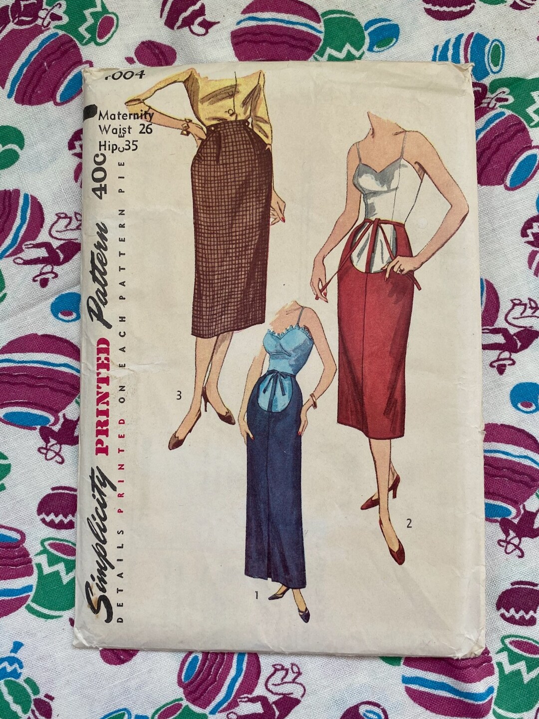 Vintage 1950s Maternity Skirt Pattern Simplicity 4004 Sz S W26 - Etsy