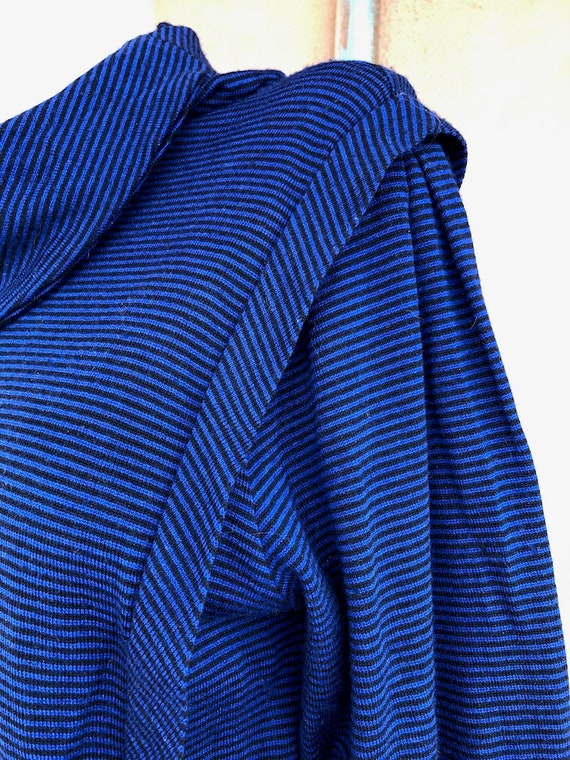 Vintage 1980s Striped Wool Top Shirt Albert Nipon… - image 5