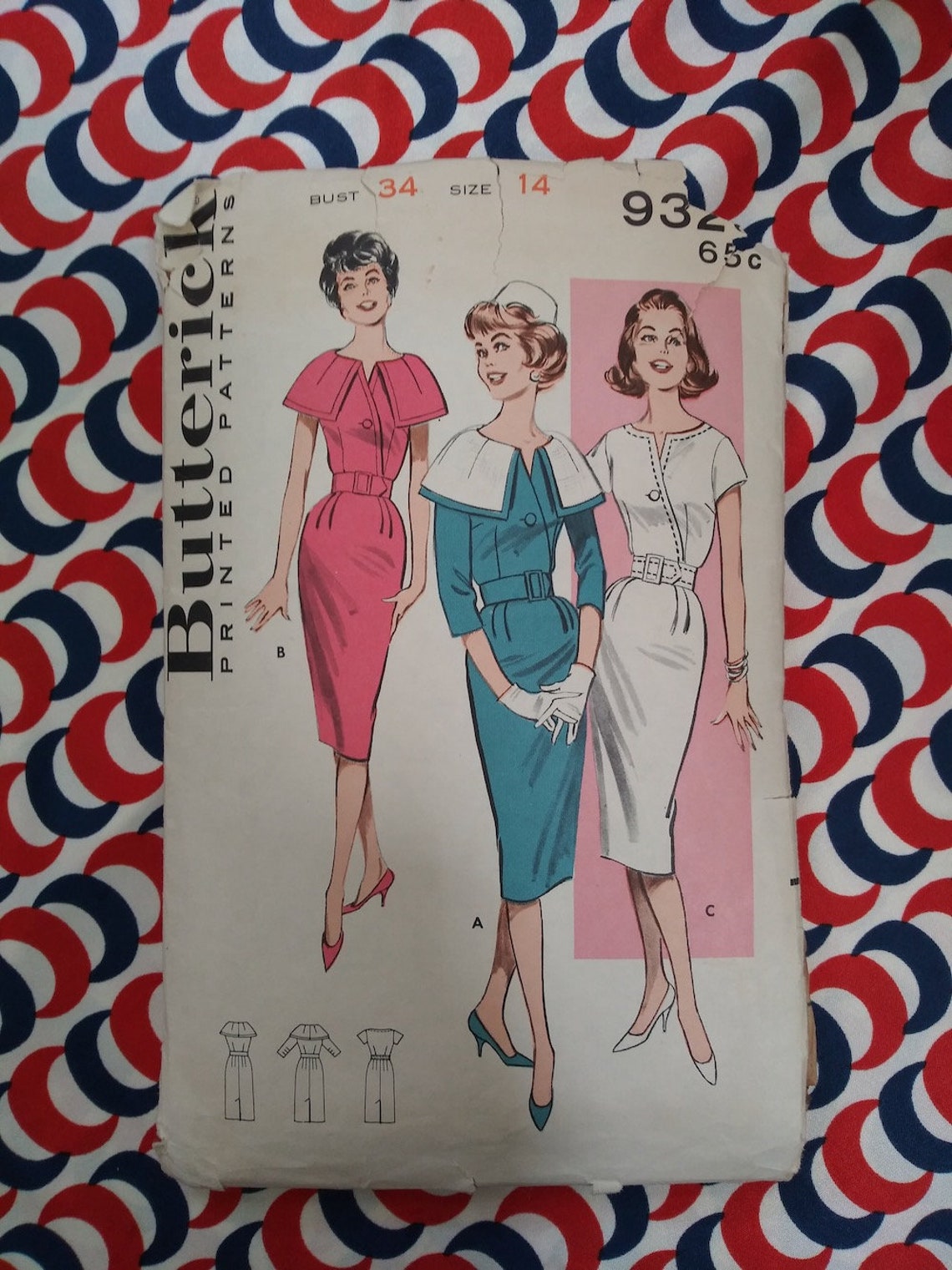 Vintage 1950s 1960s Wiggle Dress Pattern Butterick 9323 Sz S - Etsy