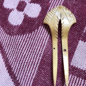 Vintage 1900s Celluloid French Ivory Hair Comb