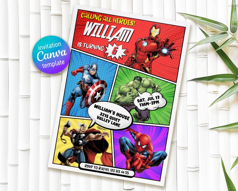 Printable Birthday Invitation Birthday Invite Editable Invitation ...