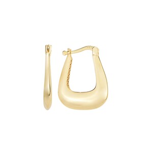 Teardrop Gold Hoop Earrings 3.33g Solid Gold Elegant Statement Jewelry