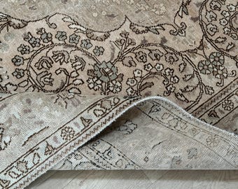 6x9 Brown Faded Red Beige Green Persian Rug, 6x9 Area Rug,Vintage Anatolian Living Room Bedroom Kitchen Kids Entry Rug,Home Decor,6.5x9.1 Ft