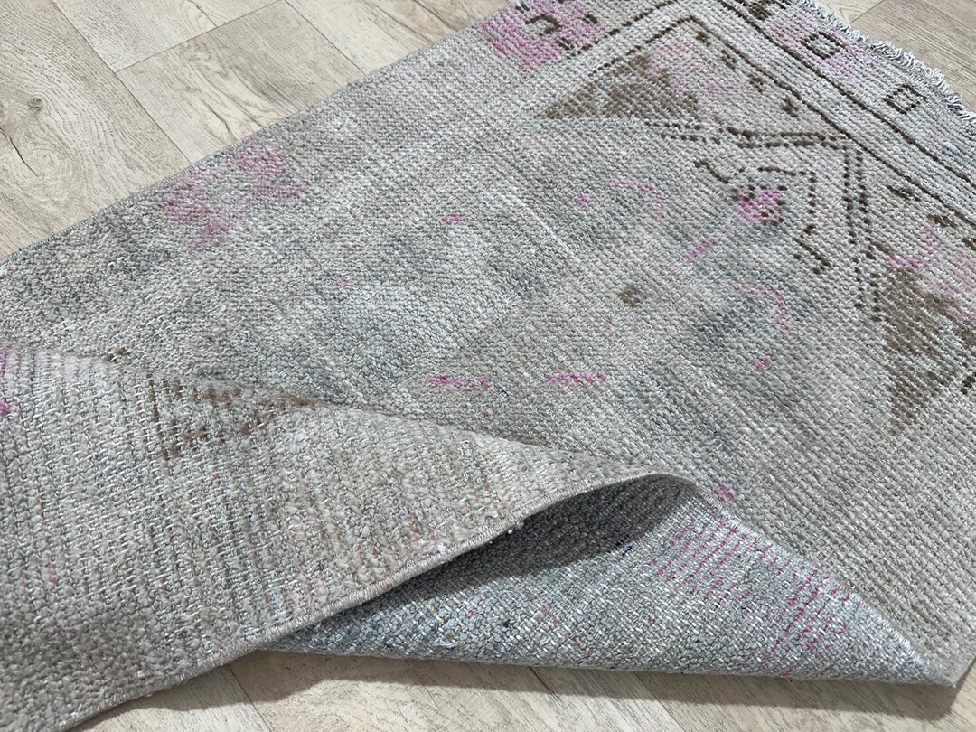 2x4 Turkish Vintage Rug: Pink Green Blue Oushak Rug(2.4x4.1 Ft ) - Etsy