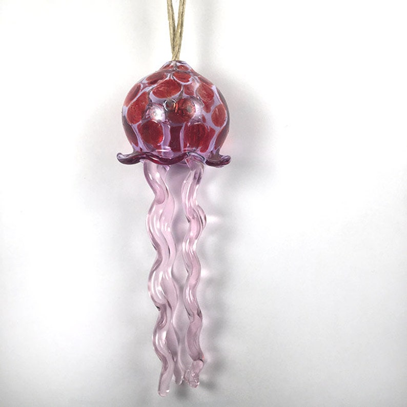 Jellyfish blown glass ornament wind chime sun catcher Etsy