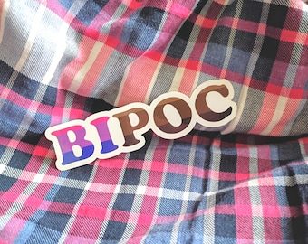 BIPOC Bisexual Pride Die-Cut Sticker: Glossy Vinyl Decal