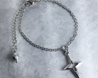 North Star Whimsigoth Bracelet with Antiqued Silver