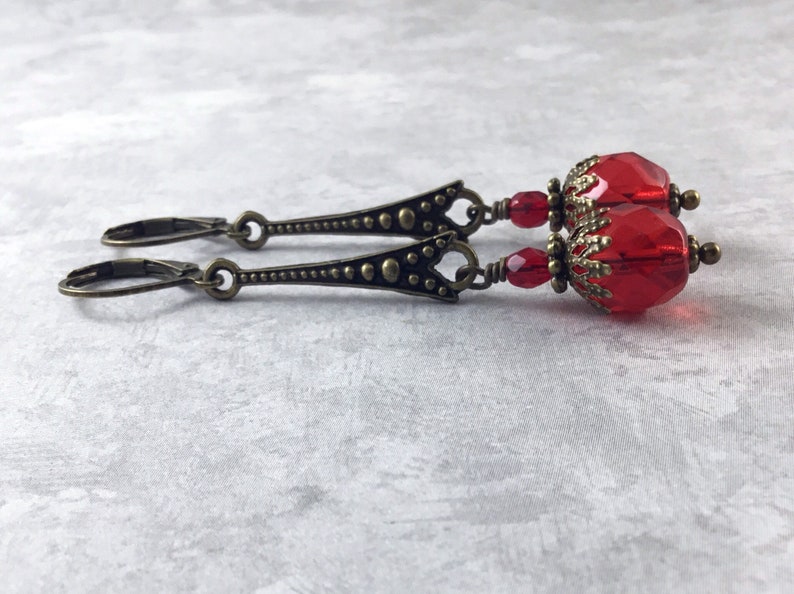 1920s Statement Earrings. Clear Art Deco Earrings