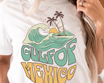 Golfo de México 1550 Retro Vintage Art Shirt Vacation Mexico Shirt Democrat Shirt Gulf of Mexico Name Origin 1550 Anti MAGA Gulf Coast Shirt
