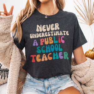 Never Underestimate A Public School Teacher Kamala Harris Shirt Tim Walz Shirt Harris walz shirt Kamala Harris 2024 harris walz 2024
