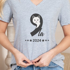 comma la vneck v neck comma la tshirt comma la shirts Comma La Shirt Kamala Harris shirt Presidental Election 2024 Tee