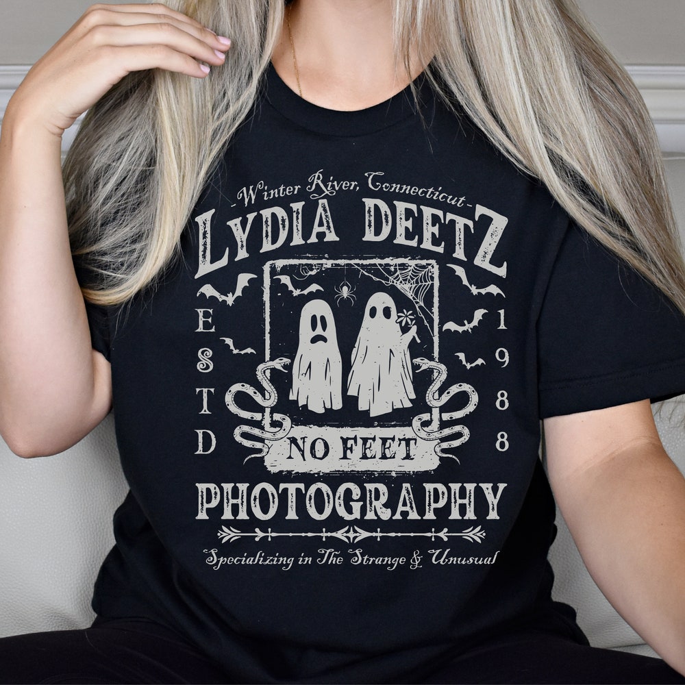 Halloween T Shirt Lydia Deetz Photography Shirt Funny Halloween T-Shirt Ghost Halloween Shirt Goth Halloween Shirt Retro Halloween Shirt Spooky Season T-Shirt Cute Halloween Shirt Unisex Style Prowallart