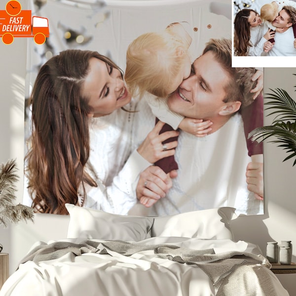 Custom tapestry from photo Custom wall tapestry Wall Tapestry Backdrop Personalize Wedding Custom wedding tapestry Custom photo hanging