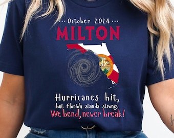 Hurricane Helene Milton Shirt I Survived Hurricane Milton Unisex T-Shirt  Hurricane Milton Shirt Stronger Than The Storm Stronger Florida