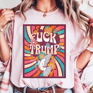 FDT Shirt Anti Trump Flower Tee not my president shirt Subtle Progressive Liberal T-Shirt Anti MAGA Gift for Democrats Women&#39;s Rights