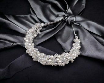 Pearl Crown Tiara - Wedding Hair Jewelry & Bridal Accessories