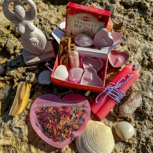 Aphrodite Altarkasten | Aphrodite Opfergaben | Venus Altar Zubehör | Selbstliebe Kit | Rosa Hexe | Valentinstag Geschenk Hexe Dekor | Hexe Geschenk |