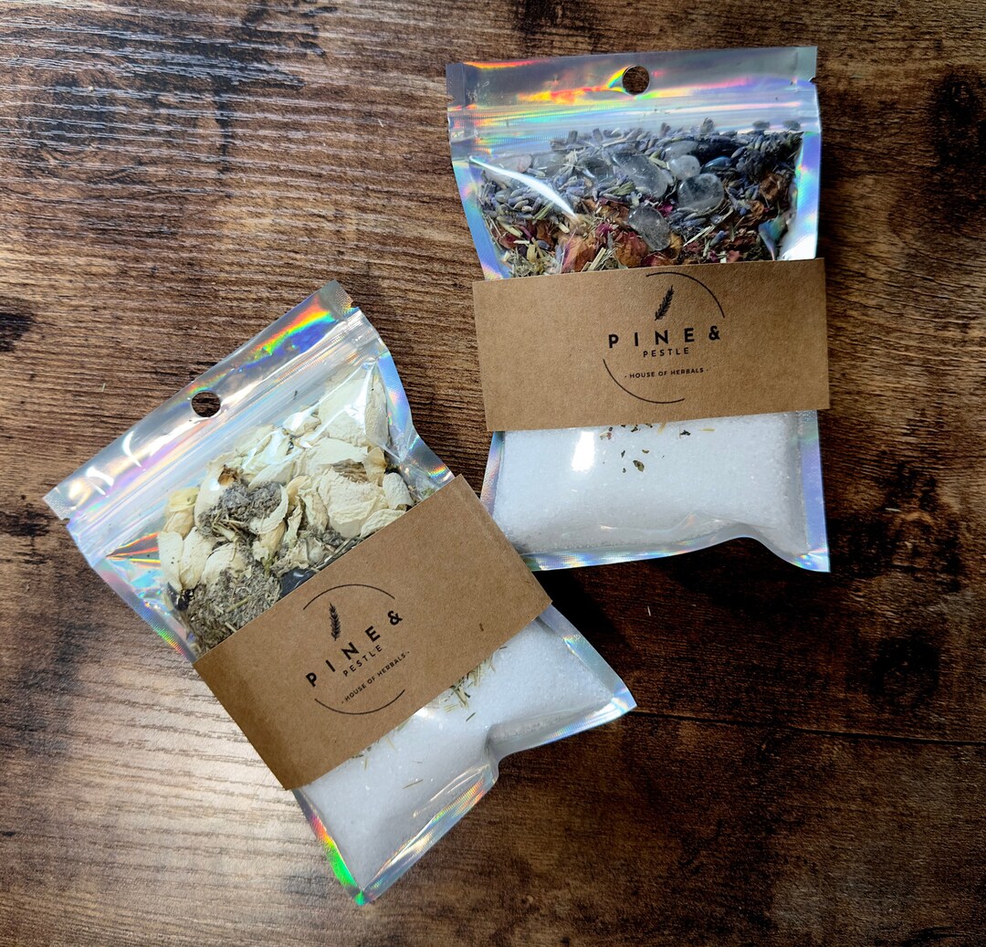 NEW & FULL MOON Ritual Bath Soak Mix Set - Salts Shower Pagan Witchy ...
