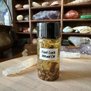 FAST LUCK ritual oil mix - candle dressing blessings abundance money spell magick magic witchcraft wealth helping hand hoodoo financial
