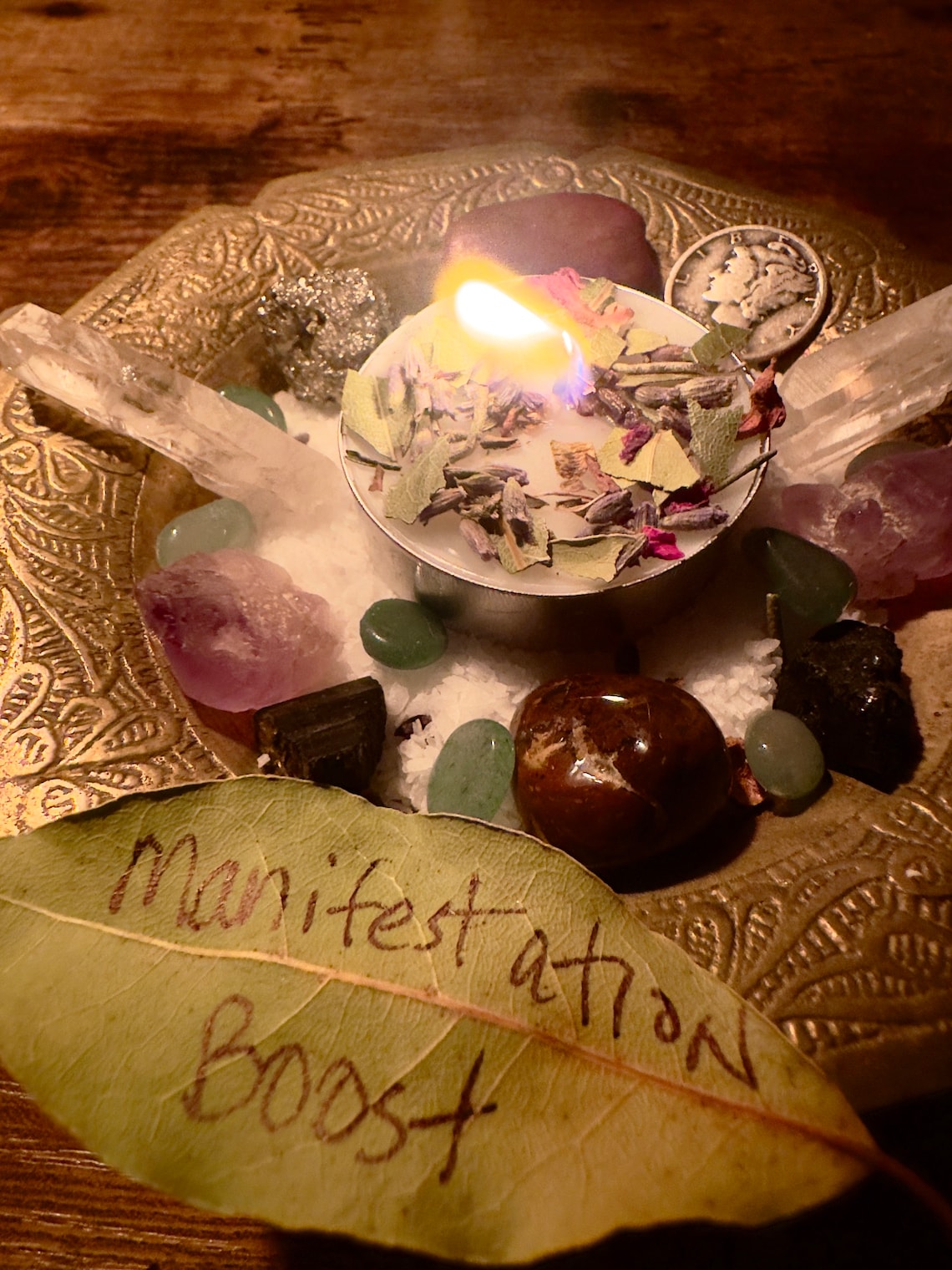 SAME DAY Manifestation Boost Candle Burning Ritual Bay Leaf Intention ...