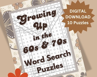 Opuscolo di cruciverba anni '60 e '70 (download digitale), Nostalgia Retro, Giochi Hippie