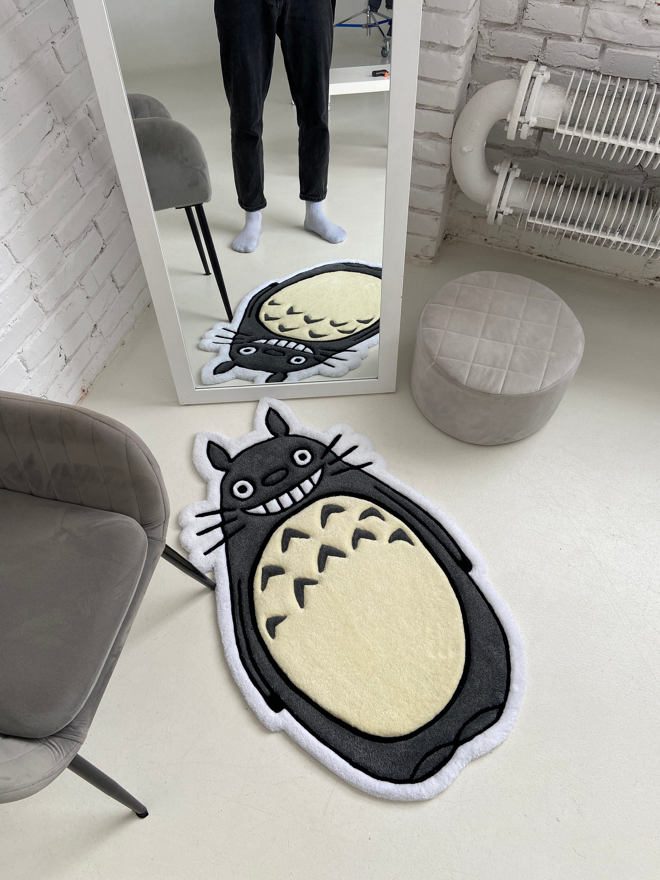 Tufting Rug Anime Totoro Rug, Modern Area Rug, Gift for Anime Lovers