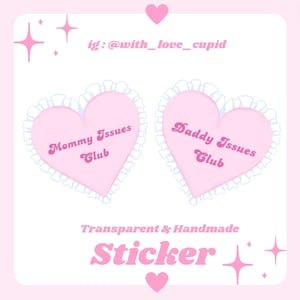 Pegatinas del Club de problemas de papá/Club de problemas de mamá Kawaii: lindas y hechas a mano