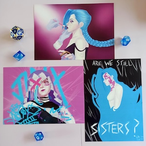 Lámina Arcane Jinx tamaño A5 - Fanart
