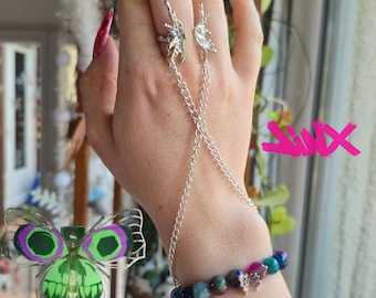 Arcane Jinx Hanchain - Charms bijoux inspirés avec cristaux naturels (chaîne à la main)