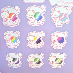 Sticker Cute Cat Pride - vinyl en waterdicht grappig