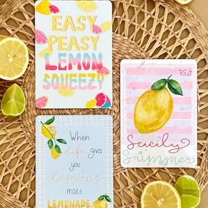 Ensemble de cartes postales citron (A6) - Des cartes postales fraîches pour des ondes positives !