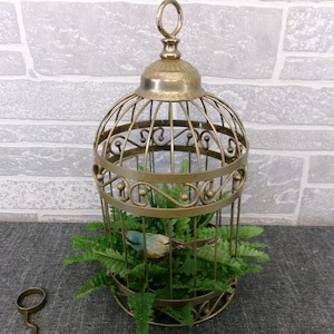 VTG Hanging Metal Birdcage Decor