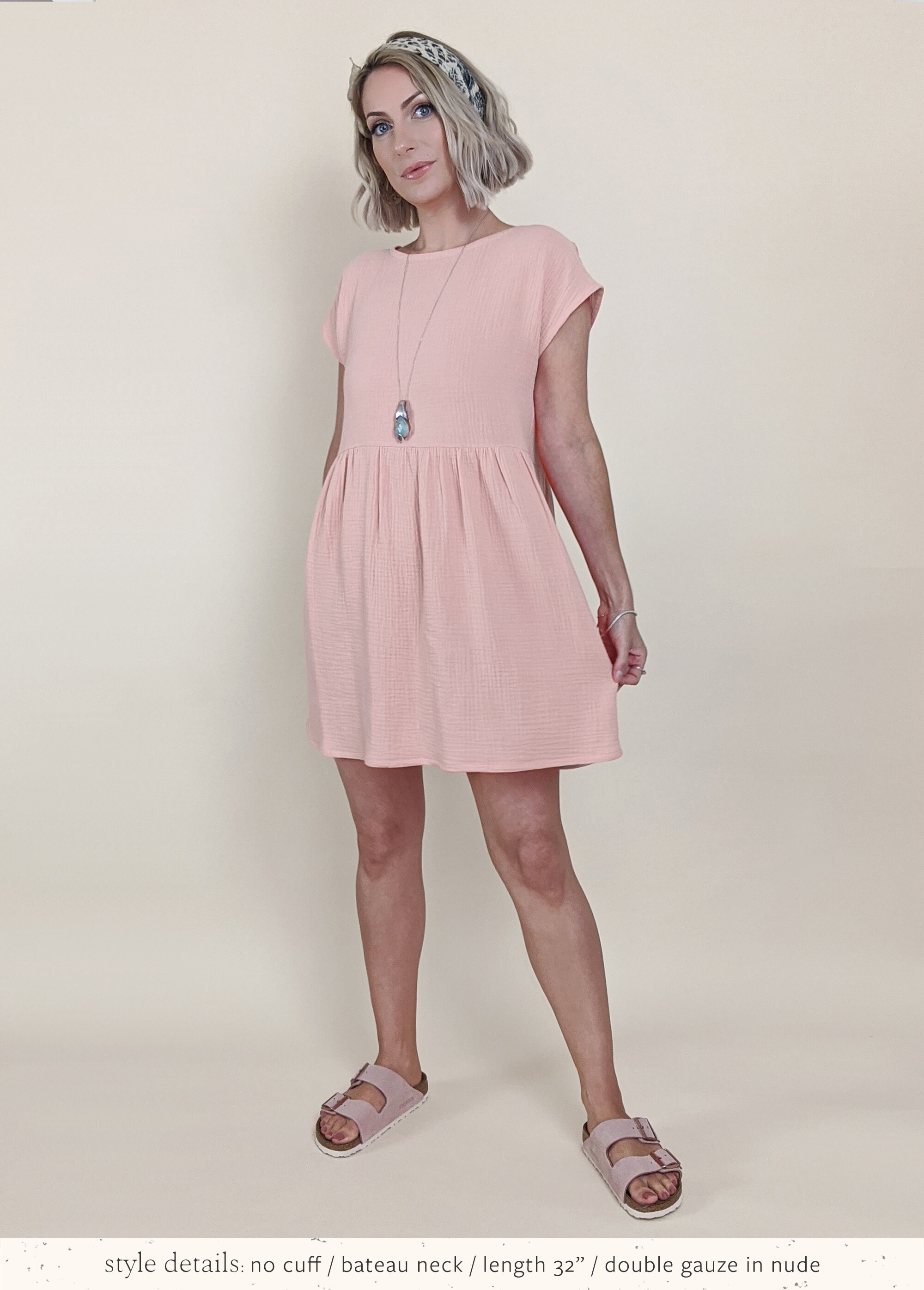 Light Floaty Summer Smock Dress Short 