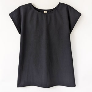 Women's cropped boxy tshirt cap sleeve custom floaty image 7