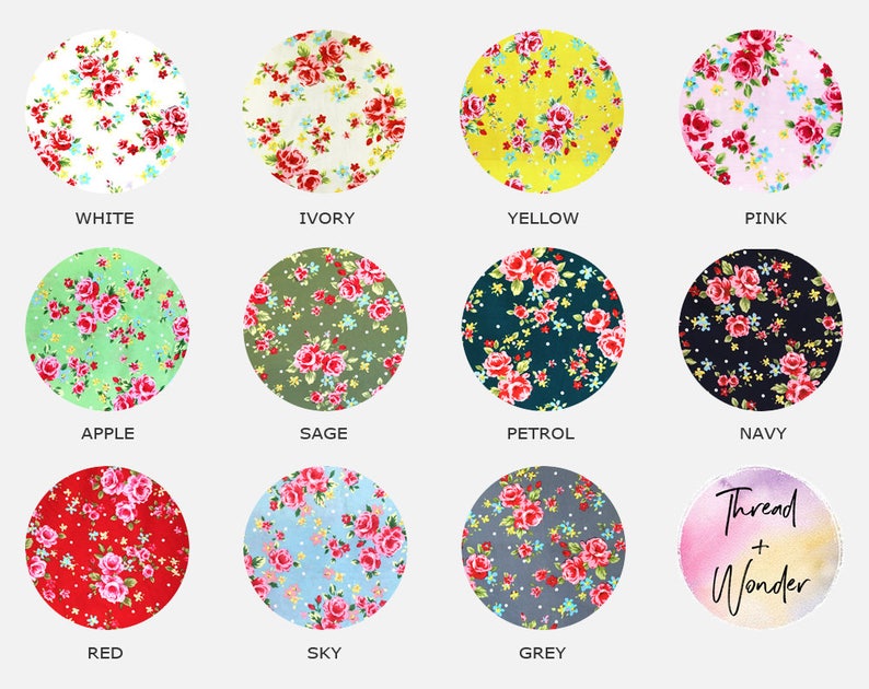 Floral bridesmaids dresses mismatched coordinating tea dress cap sleeve vintage style floral print summer wedding colourful bright