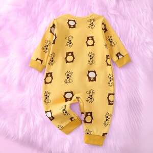 Adorable body animal pour enfants Vêtements uniques pour enfants. Tenue mignonne pour tout-petits FunToddlerFashion Body coloré pour enfants Body en coton image 6